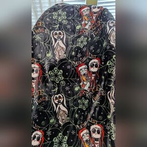 Black and Red Nightmare Before Christmas Nutcracker Vibes Throw Blanket